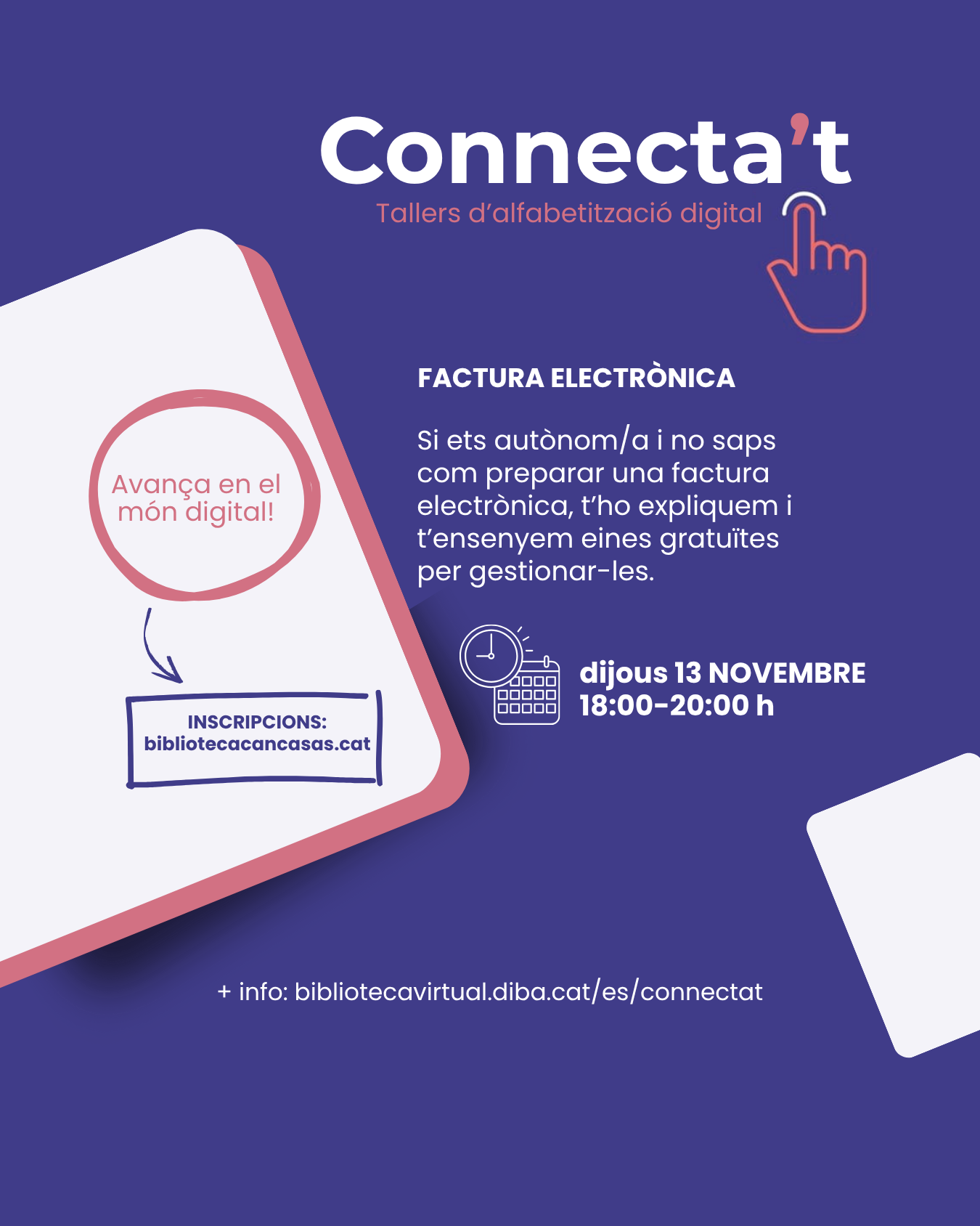 Imatge Programa Connecta't - píndola informativa Factura electrònica