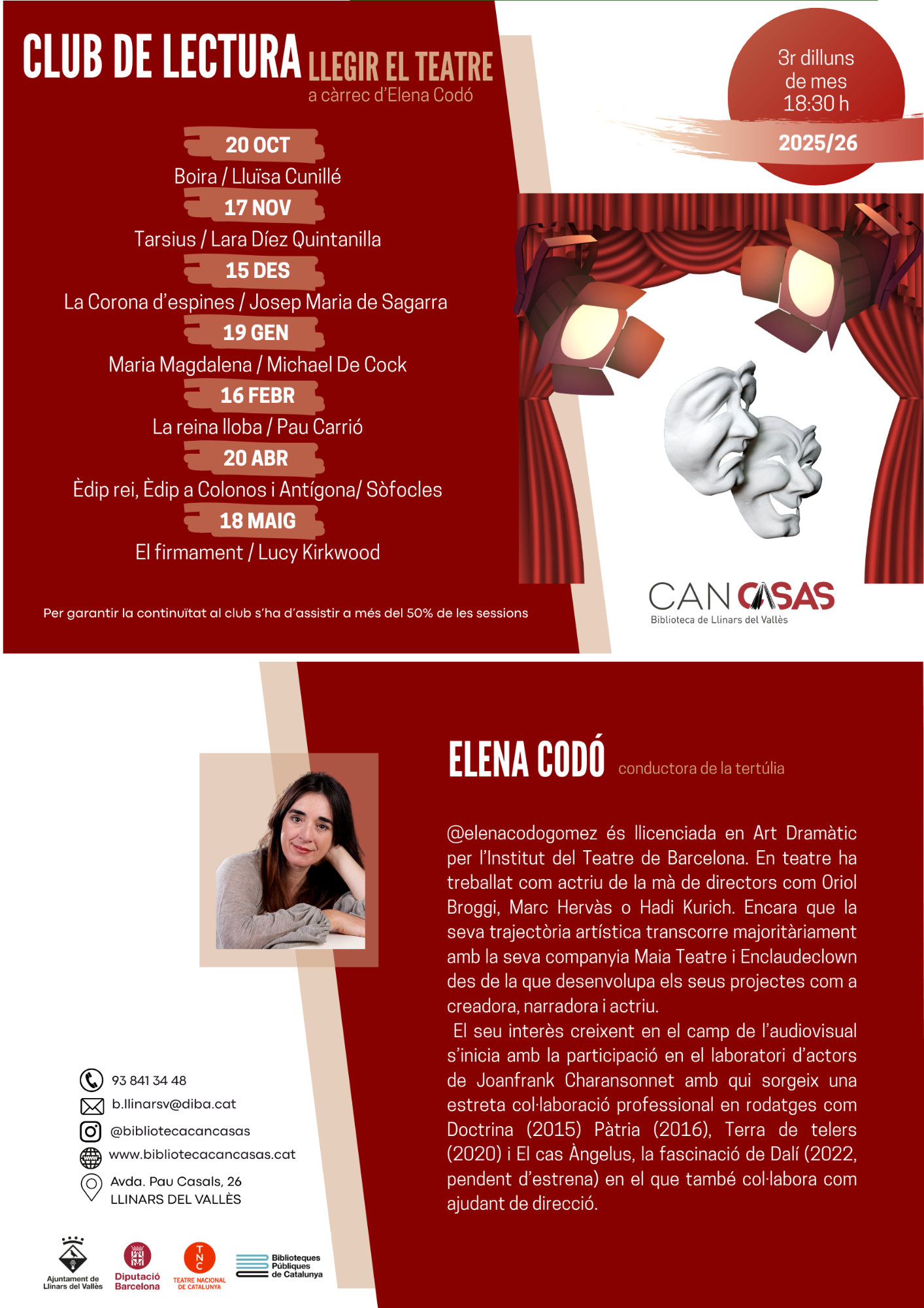 Targetó club Llegir el teatre 