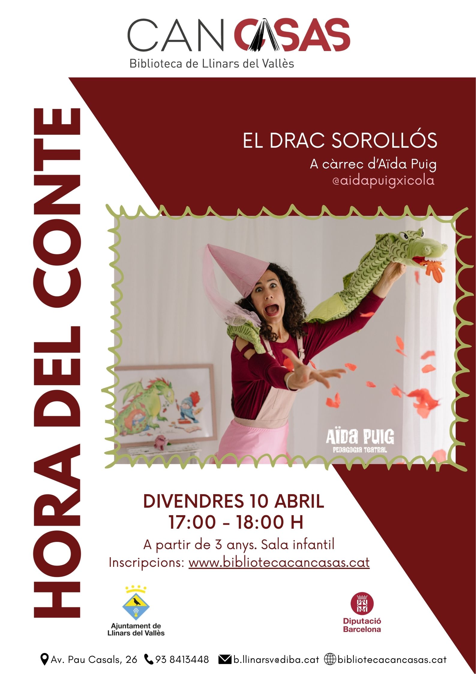 Cartell hora del conte abril 2026