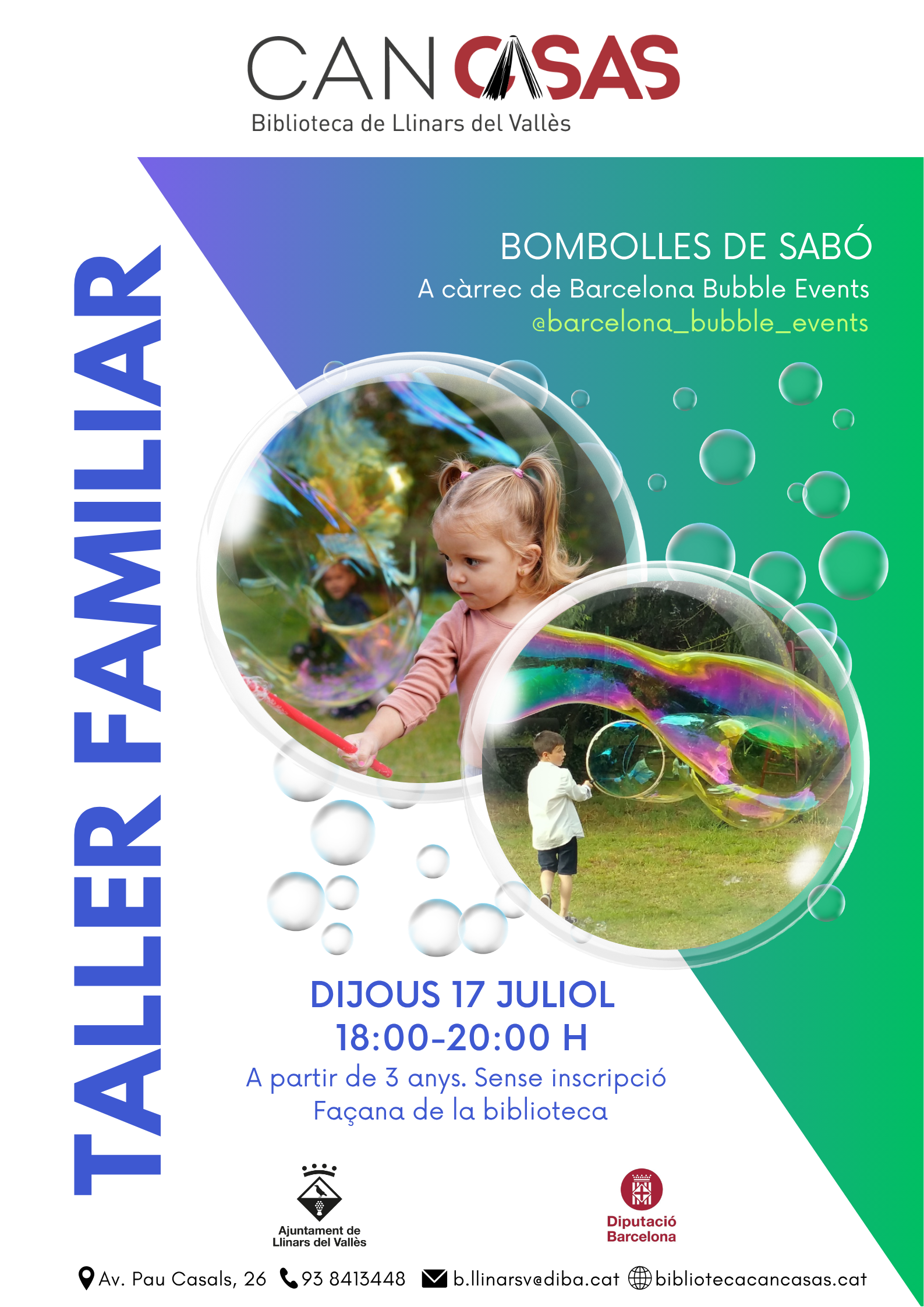 Taller familiar. Bombolles de sabó