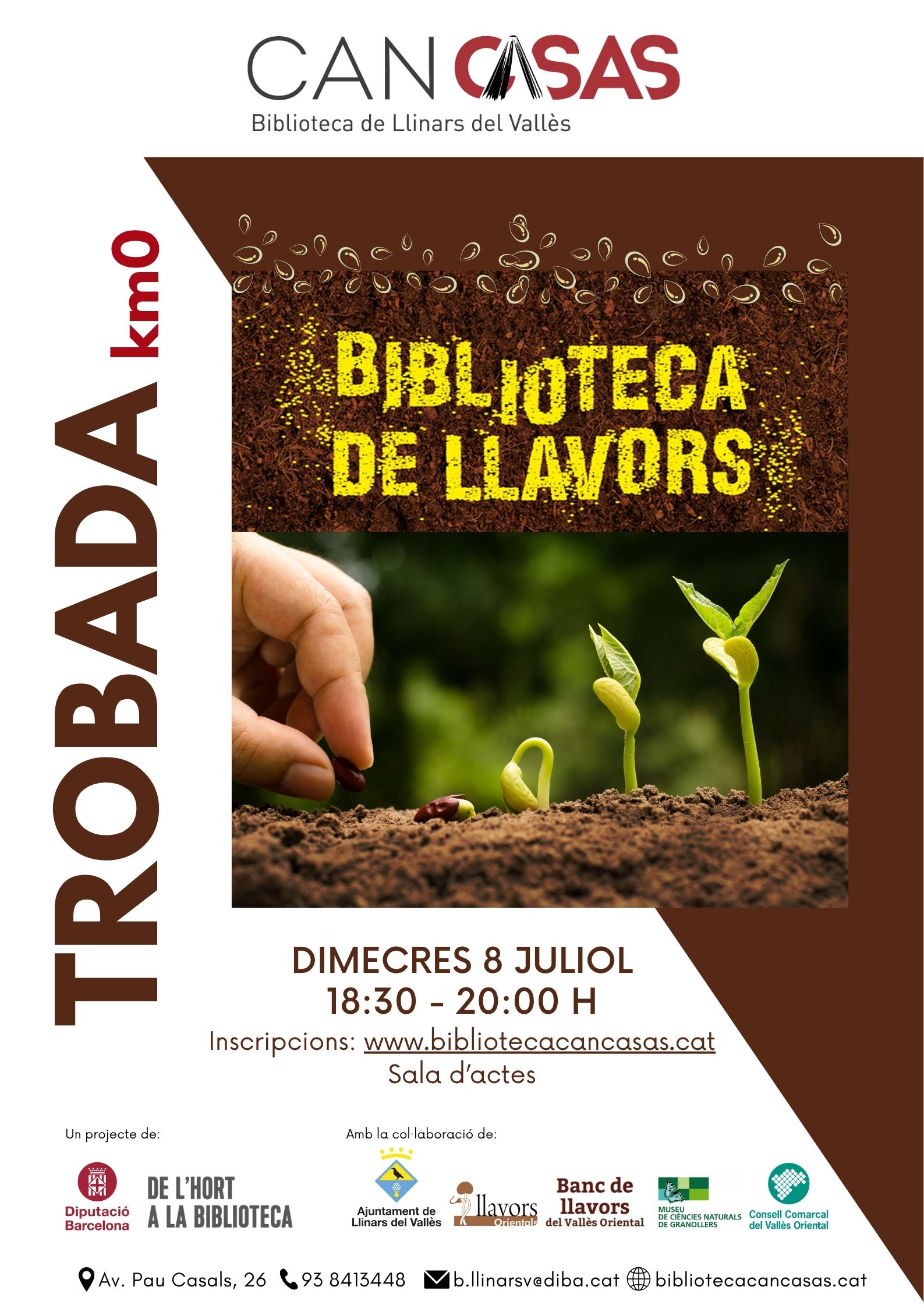 Cartell trobada Biblioteca de Llavors juliol 2026