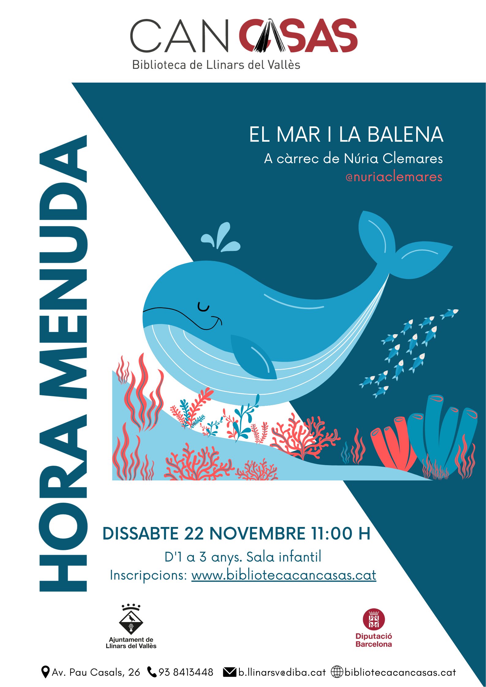 Cartell hora menuda novembre. El mar i la balena 