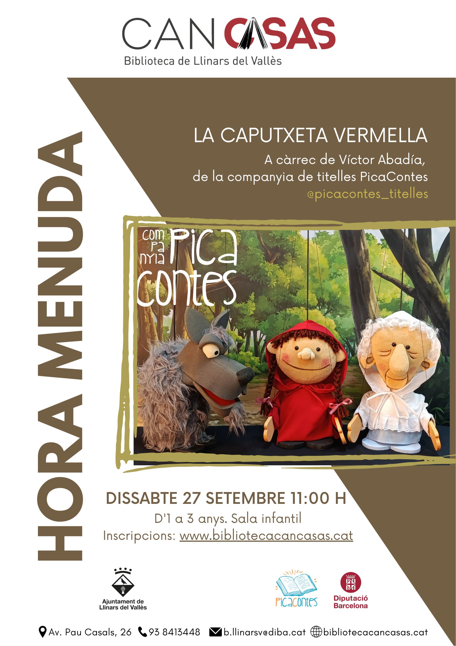 Cartell hora menuda setembre. La Caputxeta vermella