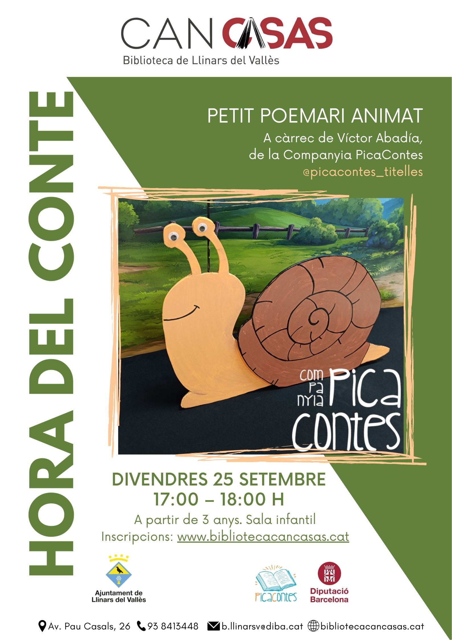 Cartell hora del conte setembre 26