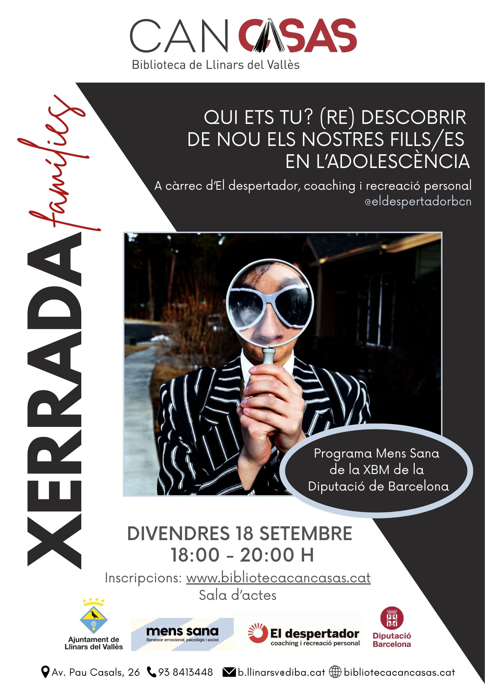 Cartell xerrada famílies setembre 26